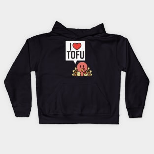 Turkey Loves Tofu Thanksgiving Funny Tofu for Vegans Vegetarian Kids Hoodie